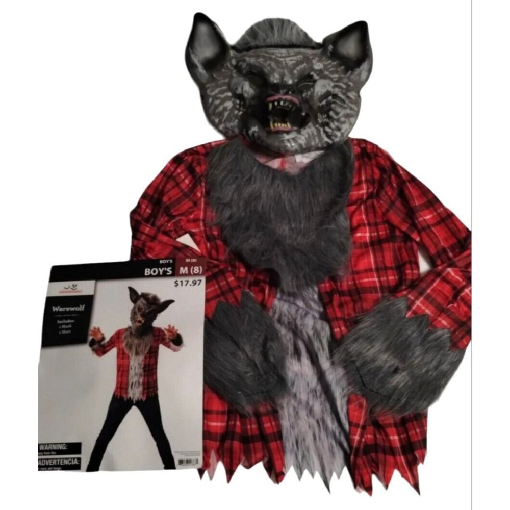 Werewolf 2 Piece Halloween Costume Boys Size Medium 8 New Dress Up Cosplay